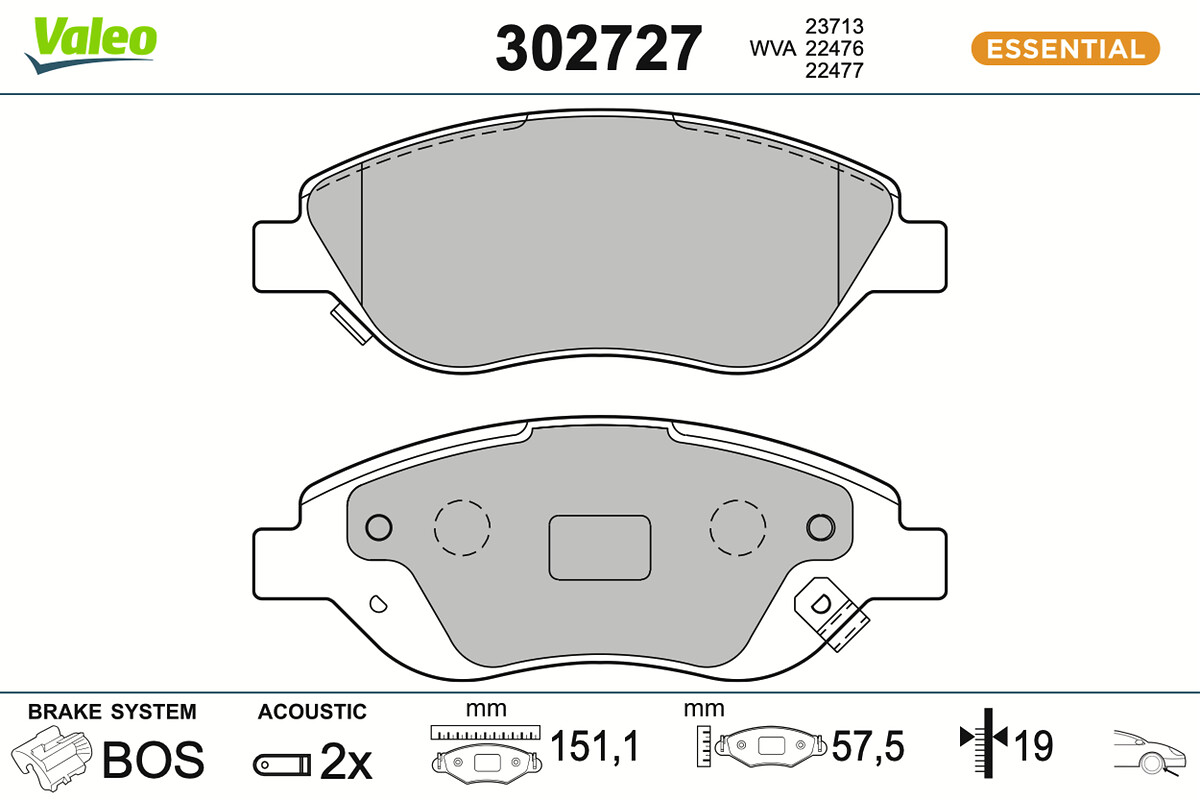 BRAKE PADS FIRST FIAT TIPO ESTATE FR